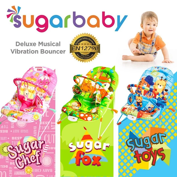 Bouncer 1 Recline Baby Swing Sugar Baby Deluxe with Musical Vibration Design