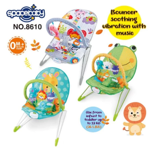 SpaceBaby Bouncer Manual Baby Swing with Musical Vibration SB 8610